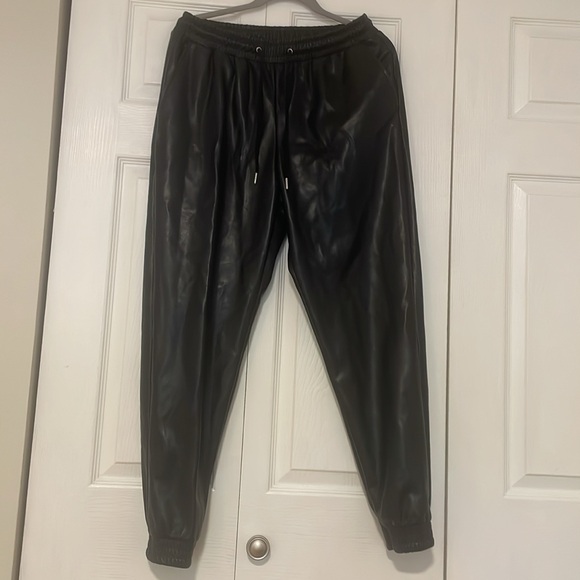 BAGATELLE COLLECTION Black Faux Leather High Waist. Size Medium. Used once - Picture 2 of 9
